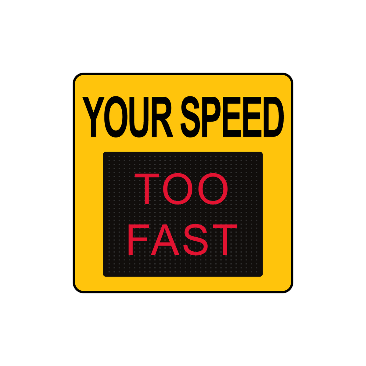 Winstar 11M Digital Radar Speed Sign 23" x 23" (20" Matrix LED Display)