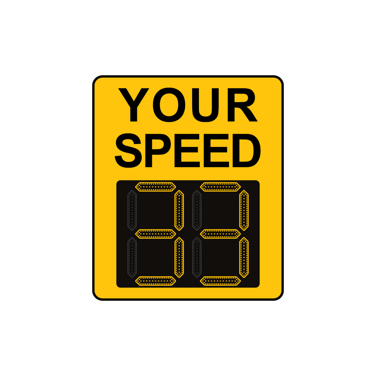 Winstar 15A Digital Radar Speed Sign 28" x 33" (26.5" LED Display)