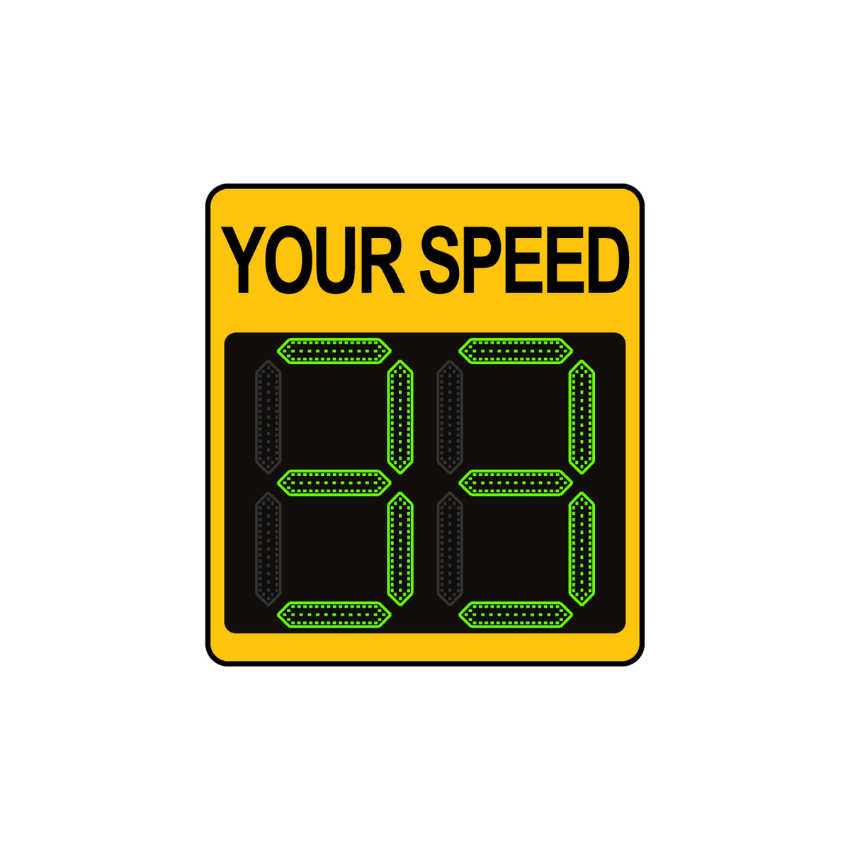 Winstar 11A Digital Radar Speed Sign 21" x 23" (20" LED Display)