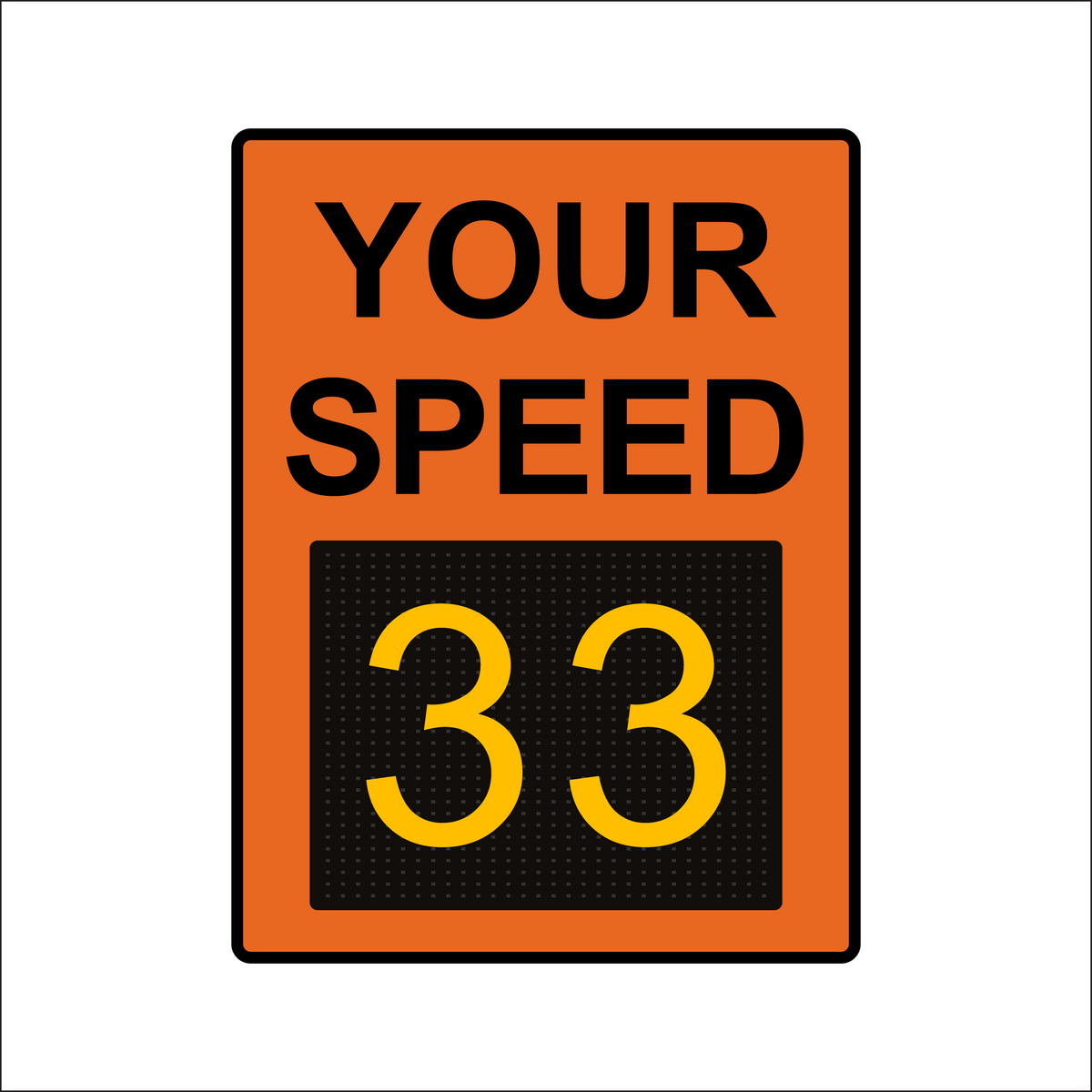 Winstar 18M Digital Radar Speed Sign 36" x 48" (34.5" Matrix LED Display)