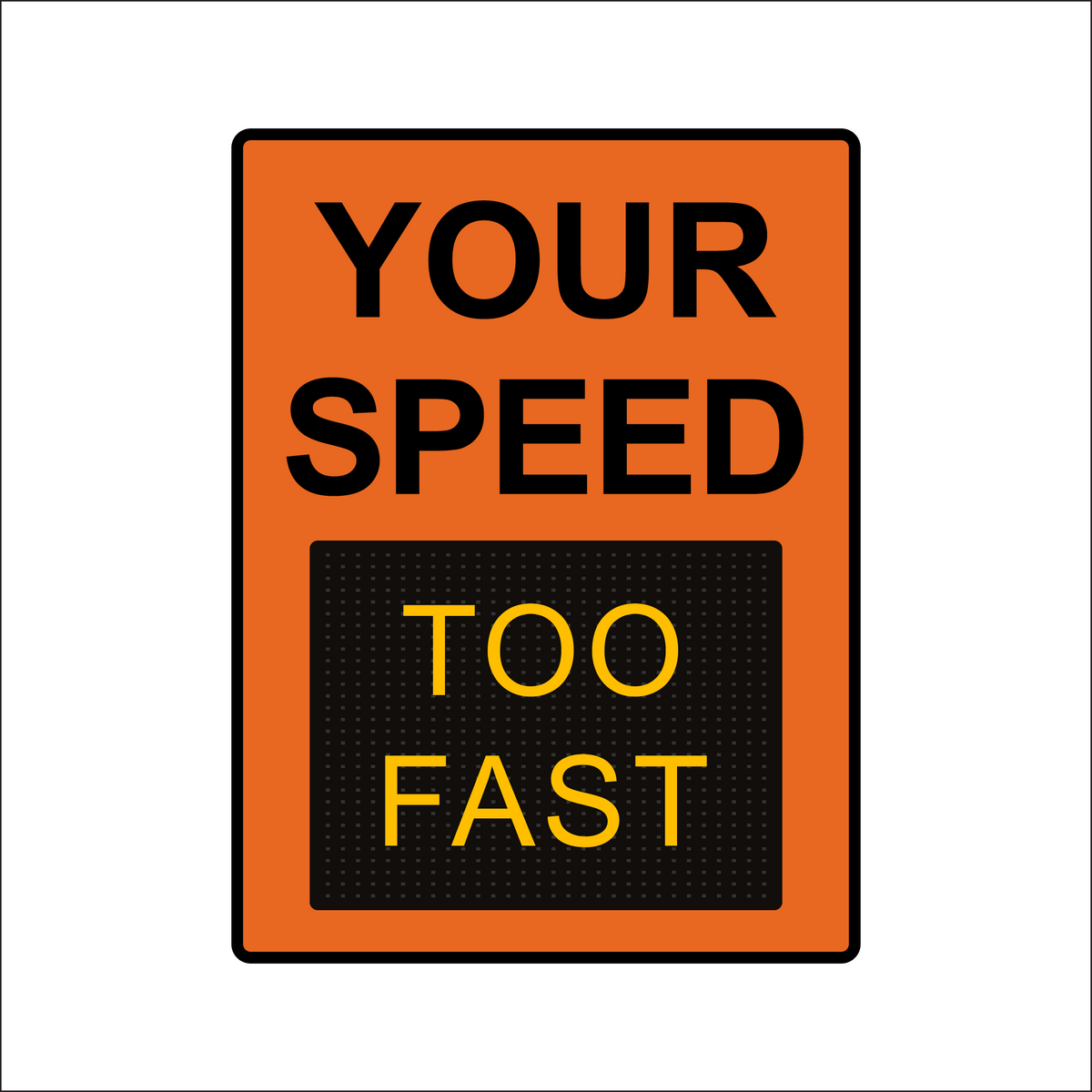 Winstar 18M Digital Radar Speed Sign 36&quot; x 48&quot; (34.5&quot; Matrix LED Display)