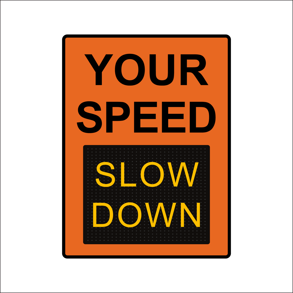 Winstar 18M Digital Radar Speed Sign 36" x 48" (34.5" Matrix LED Display)
