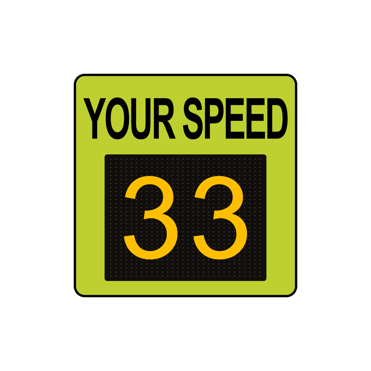 Winstar 11M Digital Radar Speed Sign 23" x 23" (20" Matrix LED Display)