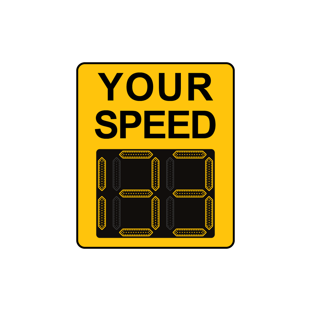 Winstar 15A Digital Radar Speed Sign 28" x 33" (26.5" LED Display)
