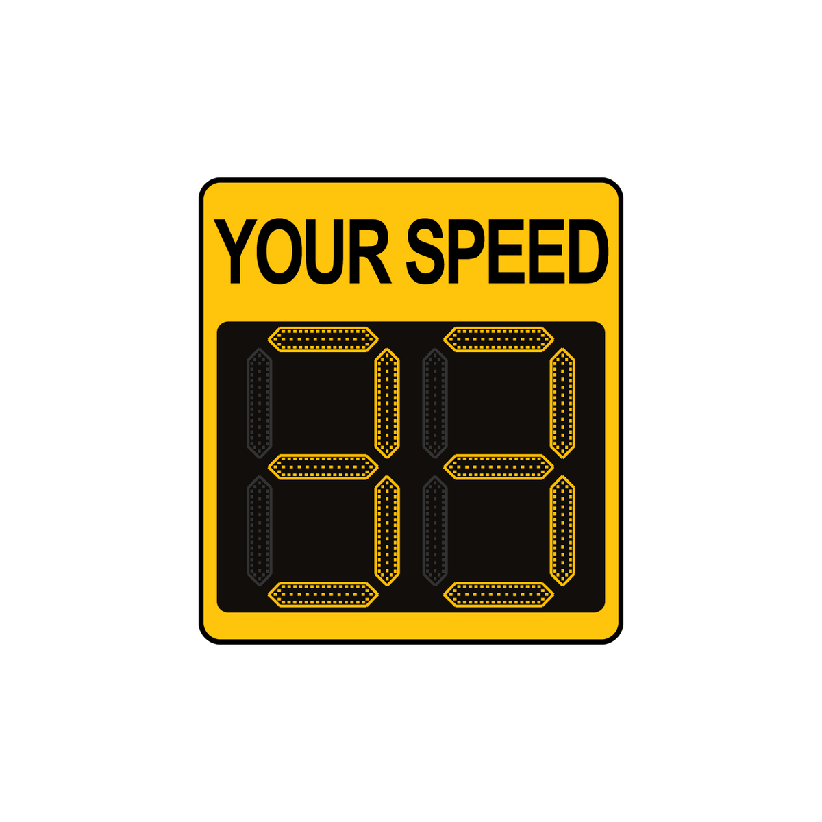 Winstar 11A Digital Radar Speed Sign 21" x 23" (20" LED Display)