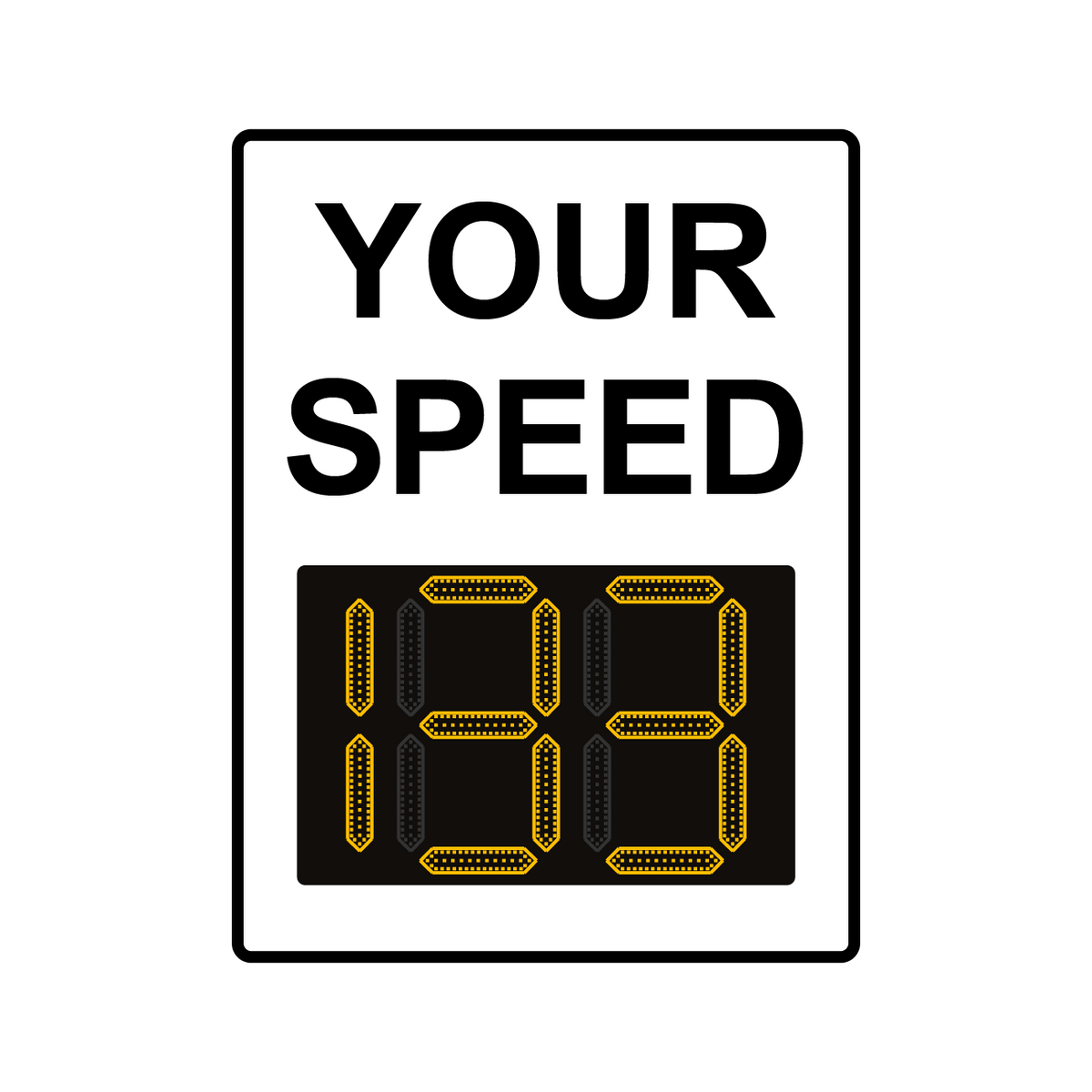 Winstar 18 Digital Radar Speed Sign 36" x 48" (34.5" LED Display)