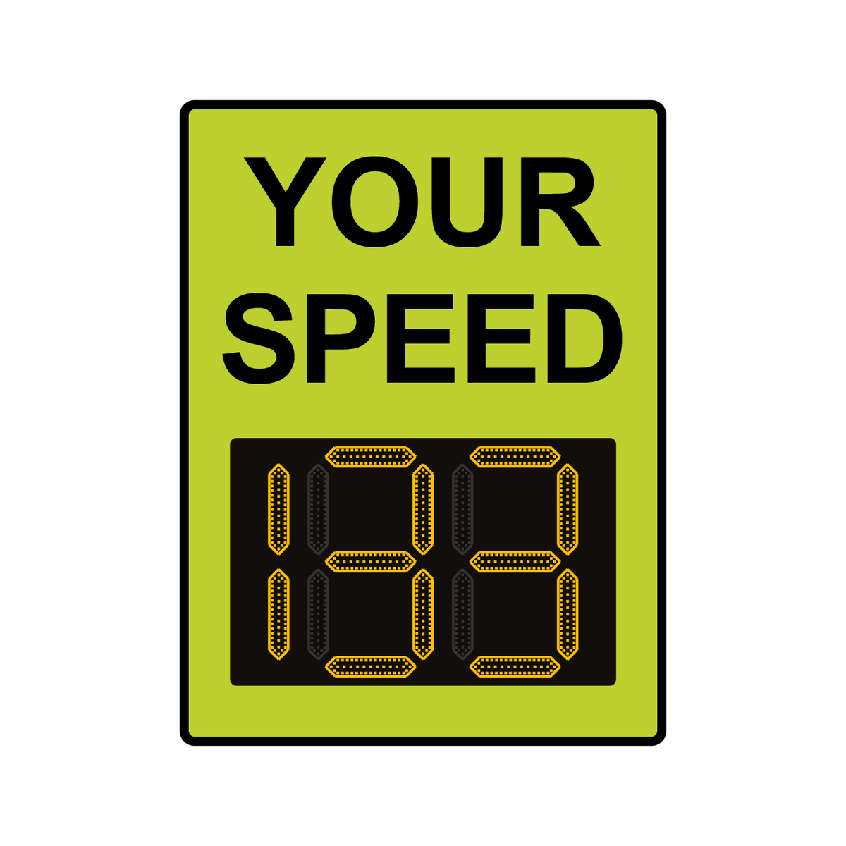 Winstar 18 Digital Radar Speed Sign 36" x 48" (34.5" LED Display)
