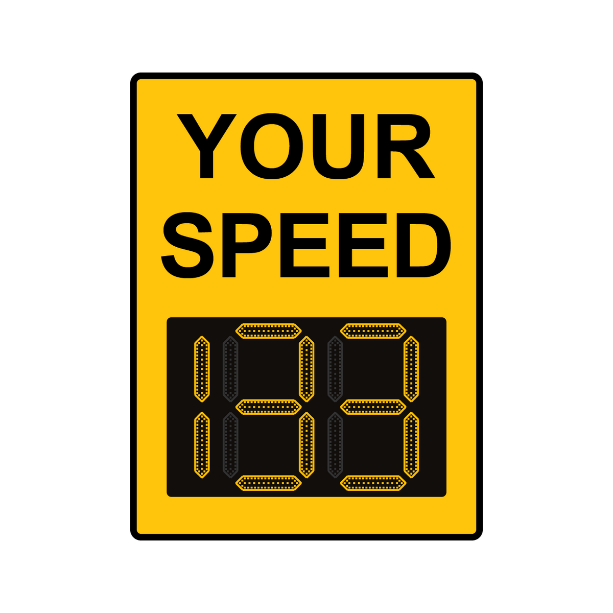 Winstar 18 Digital Radar Speed Sign 36" x 48" (34.5" LED Display)