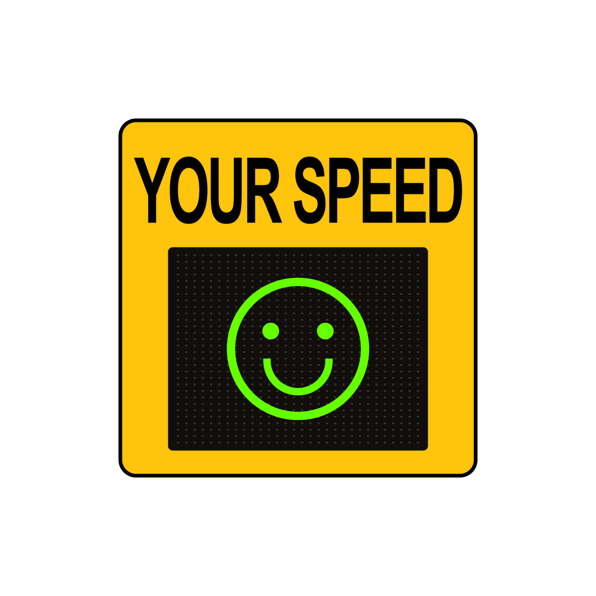Winstar 11M Digital Radar Speed Sign 23" x 23" (20" Matrix LED Display)