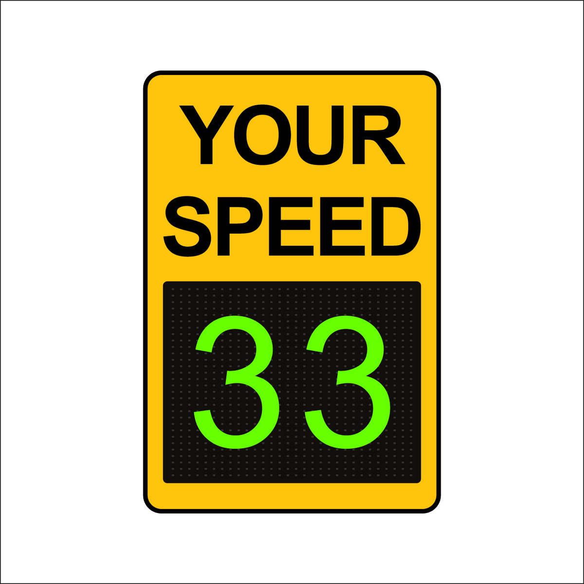 Winstar 15M Digital Radar Speed Sign 24" x 36" (26.5" Matrix LED Display)
