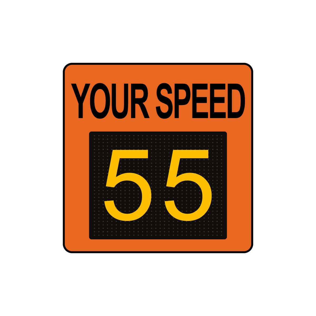 Winstar 11M Digital Radar Speed Sign 23" x 23" (20" Matrix LED Display)