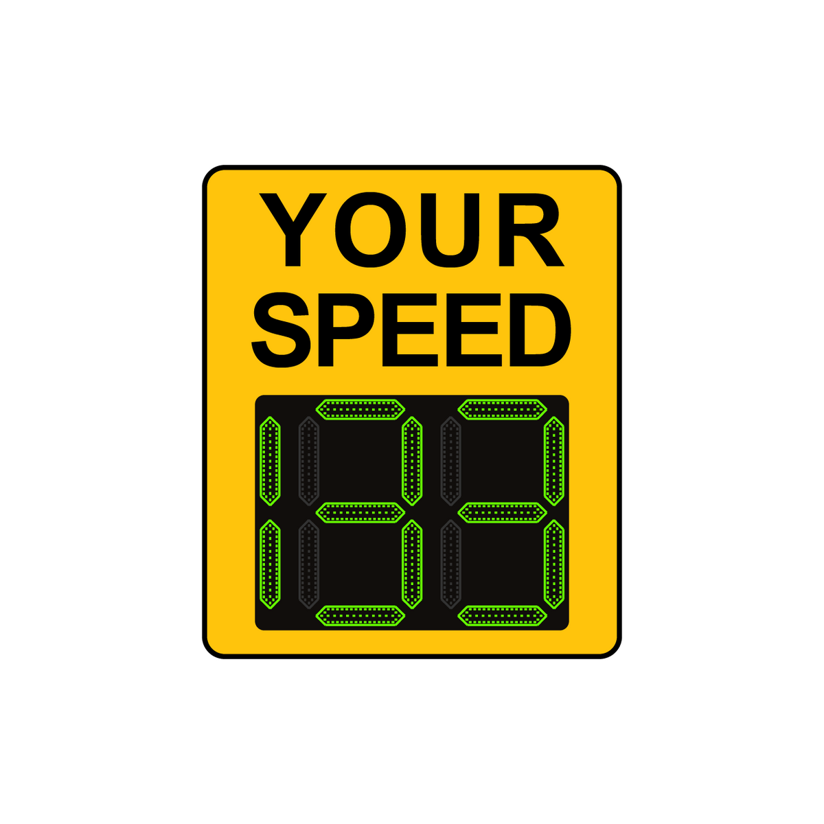 Winstar 15A Digital Radar Speed Sign 28" x 33" (26.5" LED Display)