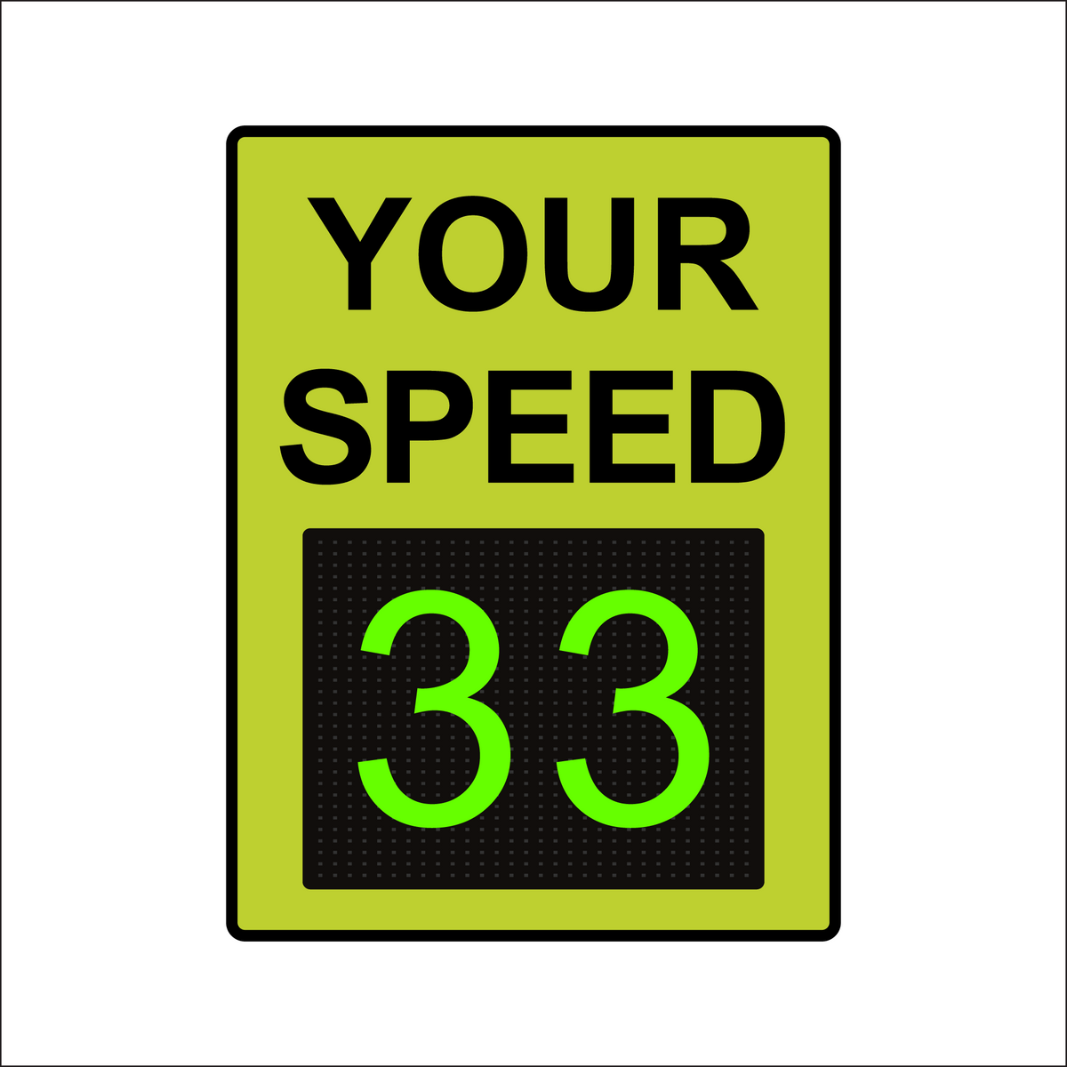 Winstar 18M Digital Radar Speed Sign 36" x 48" (34.5" Matrix LED Display)