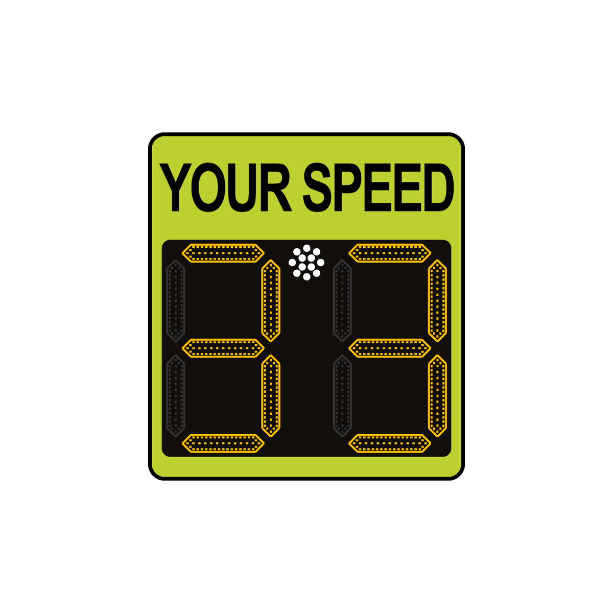 Winstar 11A Digital Radar Speed Sign 21" x 23" (20" LED Display)