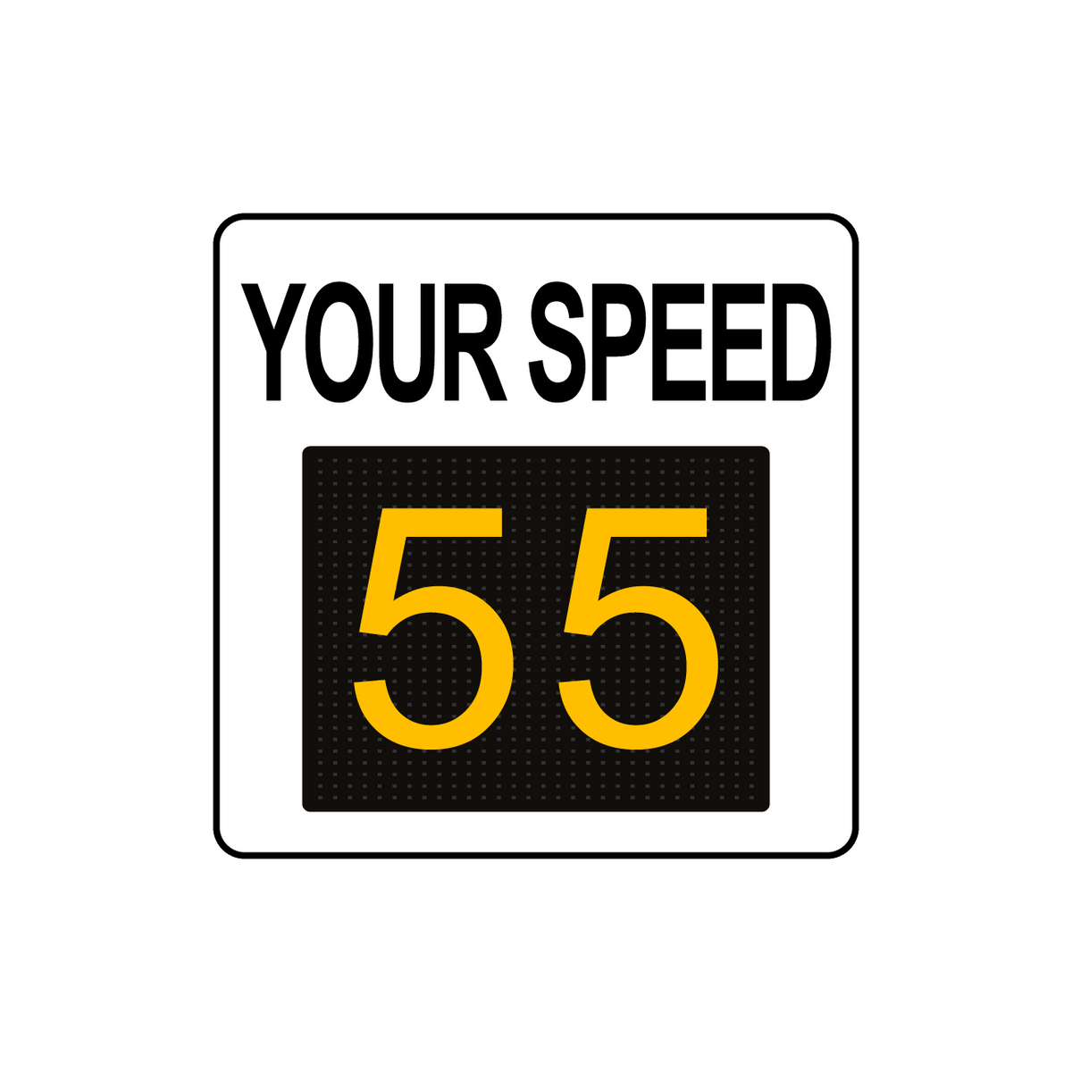 Winstar 11M Digital Radar Speed Sign 23" x 23" (20" Matrix LED Display)