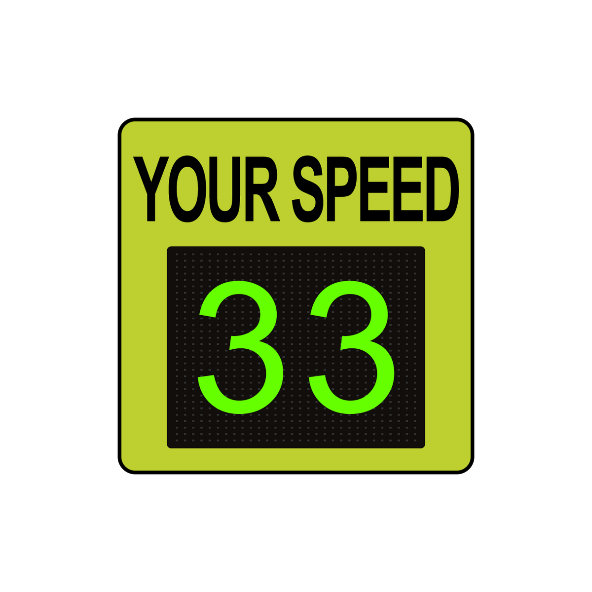 Winstar 11M Digital Radar Speed Sign 23" x 23" (20" Matrix LED Display)