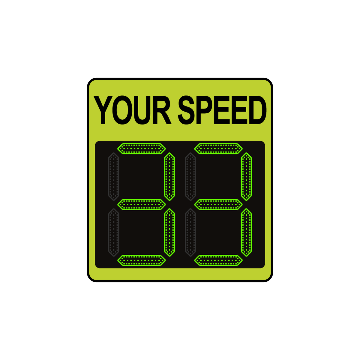 Winstar 11A Digital Radar Speed Sign 21" x 23" (20" LED Display)