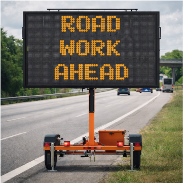 Winstar WRS-400MC Full-Size Matrix Portable Changeable Message Sign