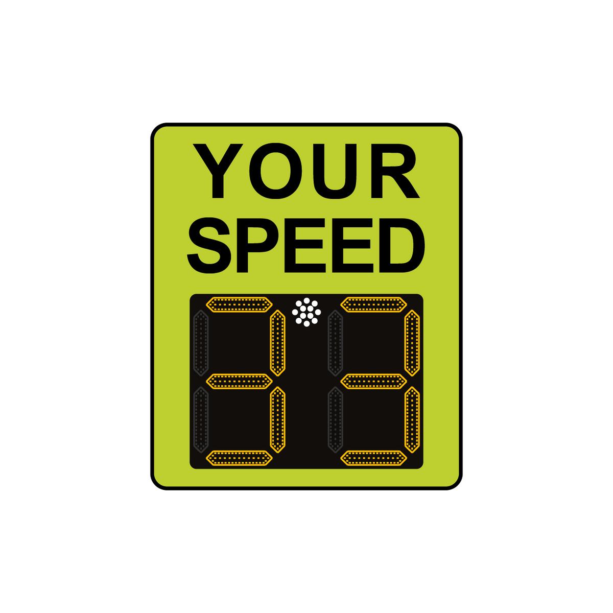 Winstar 15A Digital Radar Speed Sign 28" x 33" (26.5" LED Display)