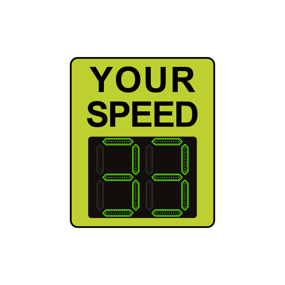 Winstar 15A Digital Radar Speed Sign 28" x 33" (26.5" LED Display)