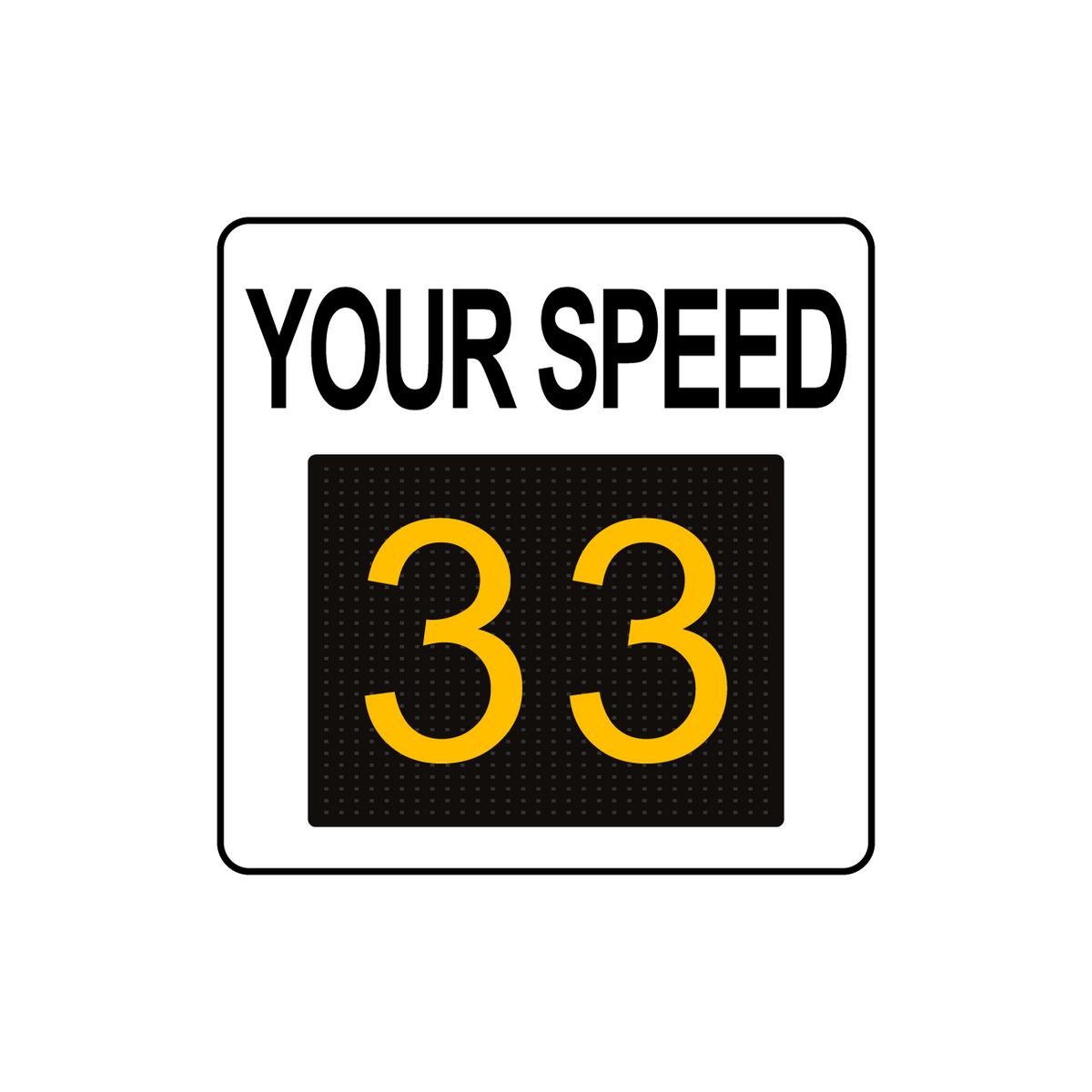 Winstar 11M Digital Radar Speed Sign 23" x 23" (20" Matrix LED Display)