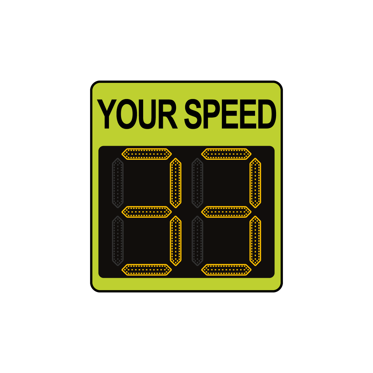 Winstar 11A Digital Radar Speed Sign 21" x 23" (20" LED Display)